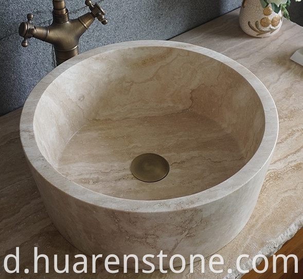 travertine sink